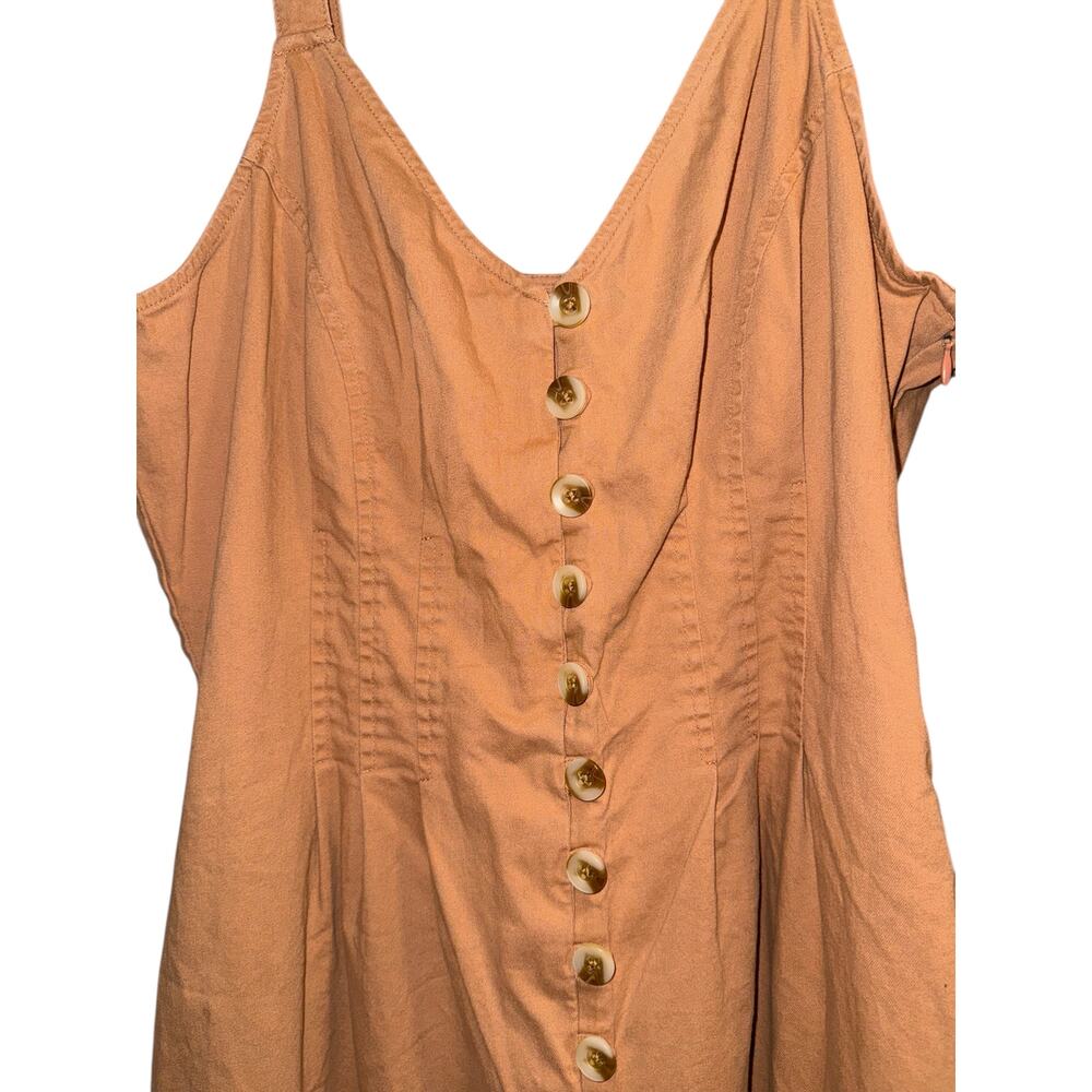 Universal Thread Cropped Overalls Rust Colored Wi… - image 4